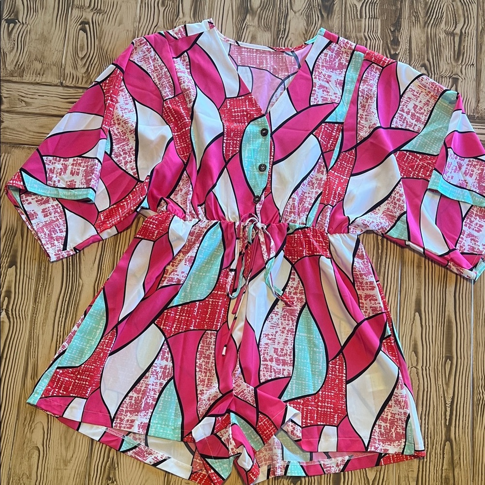 SHEIN Abstract Print Romper
